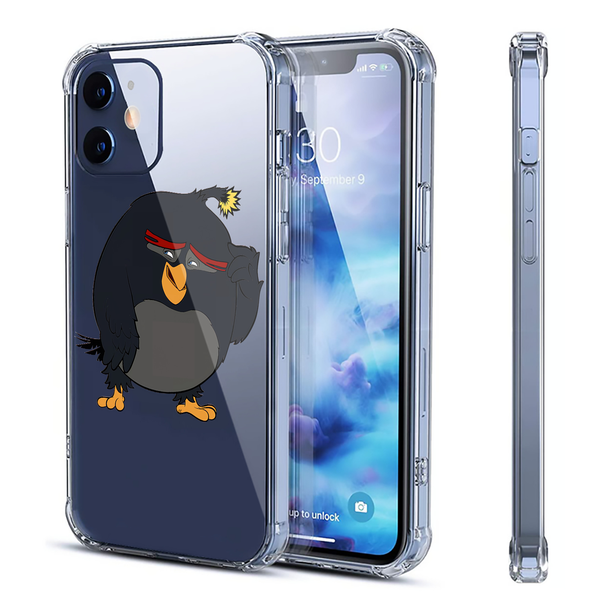 （画像用） Angry Birds アングリーバード 【iPhone 12シリーズ対応】透明スマホケース（クリアソフトケース）